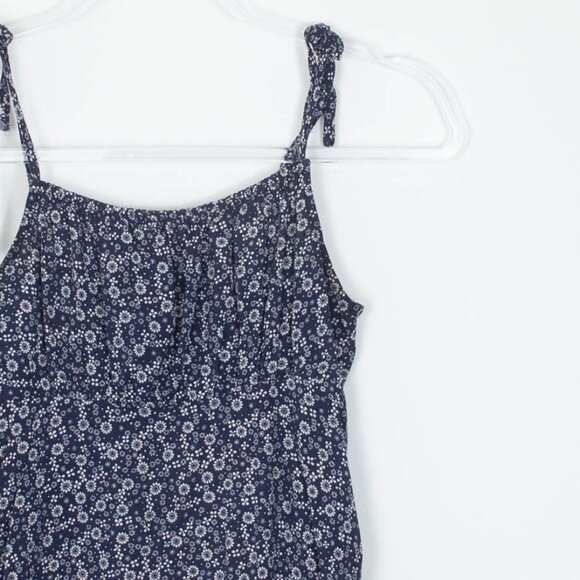 American Eagle Womens Blue Floral Babydoll Mini Dress Size XS Dainty Coquette - Picture 2 of 6